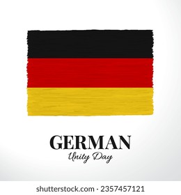 Vector Illustration of German Unity Day. Background with flag
