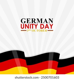 Vector illustration of German Unity Day social media feed template