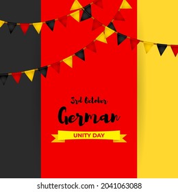 vector illustration for German Unity day-3 October