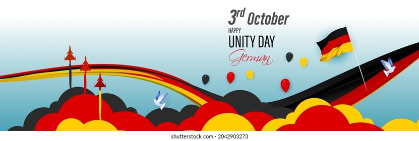 vector illustration for German Unity day-3 October