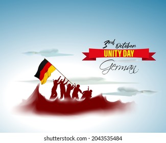 vector illustration for German Unity day-3 October