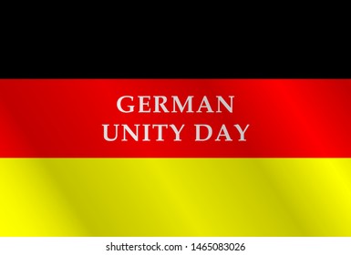 Vector illustration of Germany flag for German unity day.