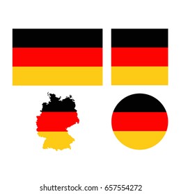 vector illustration of Germany flag and map