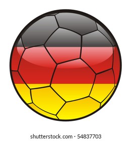 vector illustration of Germany flag on soccer ball