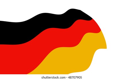 Vector illustration of Germany flag waving in the wind