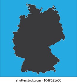 vector illustration of Germany map . blue background