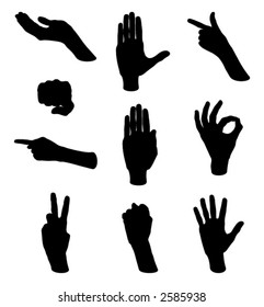 Vector illustration, gesticulate