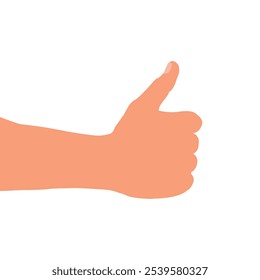 vector illustration of a gesture showing a thumbs up sign like