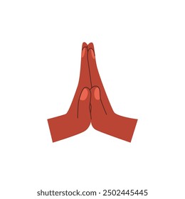 Vector illustration of gestures depicting applause and prayer, with an emphasis on detailed fingers and palms. Perfect for icons showing support and approval.