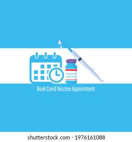 Vector illustration for getting vaccinated and book appointments for covid19 vaccination 