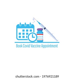 Vector illustration for getting vaccinated and book appointments for covid19 vaccination 