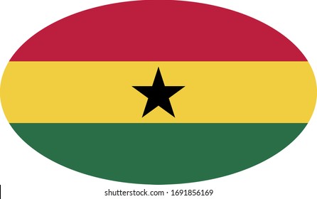 vector illustration of Ghana flag