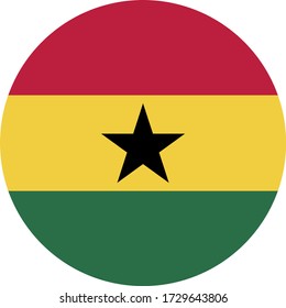 ilustración vectorial de la bandera de Ghana