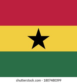 vector illustration of Ghana flag