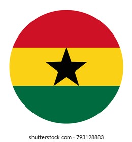 vector illustration of Ghana flag