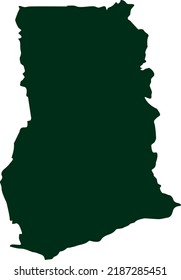 Vector illustration of Ghana map
