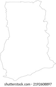 Vector Illustration of Ghana map
