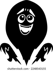 vector illustration of ghost cartoon