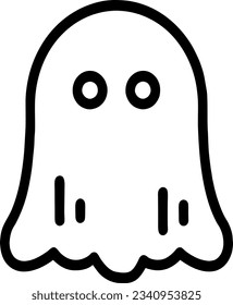 vector illustration of ghost cartoon