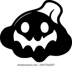 Vector illustration of ghost cartoon