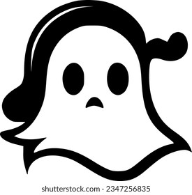 Vector illustration of ghost cartoon