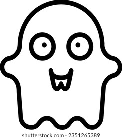 vector illustration of ghost cartoon