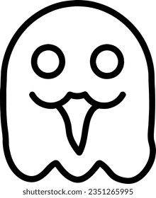 vector illustration of ghost cartoon