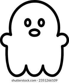 vector illustration of ghost cartoon