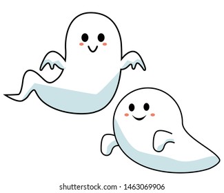 
Vector illustration of ghost.
Halloween ghost.