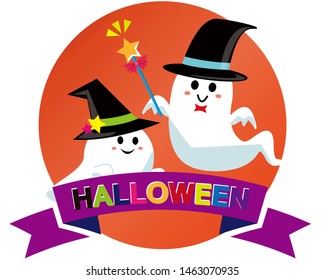 
Vector illustration of ghost.
Halloween ghost.
