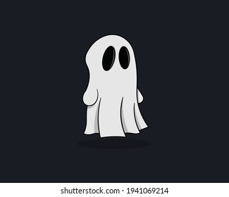 vector illustration of ghost, icon mascot ghost