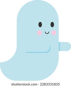 
Vector illustration of a ghost icon. Pretty happy ghost.