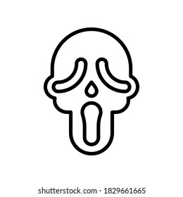 Vector illustration of ghost mask icon.