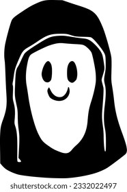vector illustration of ghost monster cartoon