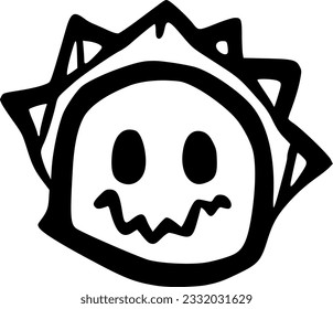 vector illustration of ghost monster cartoon