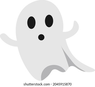 Vector illustration of Ghost on white background For print or use as poster, card, flyer or T Shirt