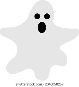 Vector illustration of Ghost on white background For print or use as poster, card, flyer or T Shirt