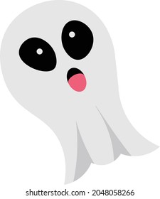 Vector illustration of Ghost on white background For print or use as poster, card, flyer or T Shirt