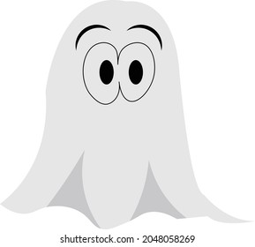 Vector illustration of Ghost on white background For print or use as poster, card, flyer or T Shirt