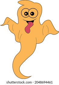 Vector illustration of Ghost on white background For print or use as poster, card, flyer or T Shirt
