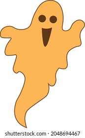 Vector illustration of Ghost on white background For print or use as poster, card, flyer or T Shirt