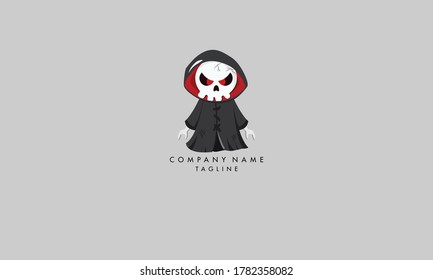 vector illustration of a ghost ready to catch up cute ghost mascot flat design ghost. suitable for icons or logos