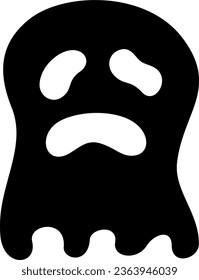 vector illustration of ghost silhouette