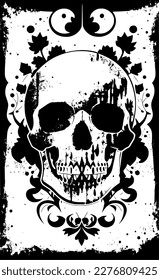 vector illustration of ghost skull