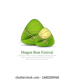 vector illustration Giant rice dumplings, dragon boat festival.