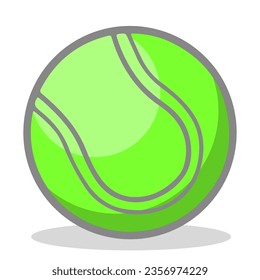 Vector illustration of a giant tennis ball ball