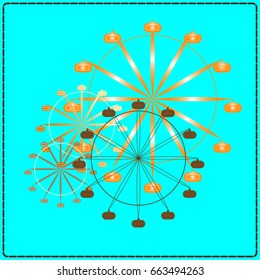 vector illustration of giant wheel.