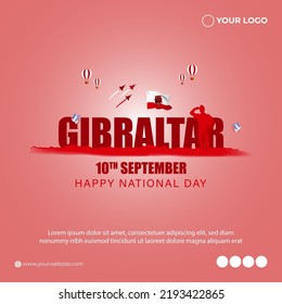Vector illustration for Gibraltar Independence Day