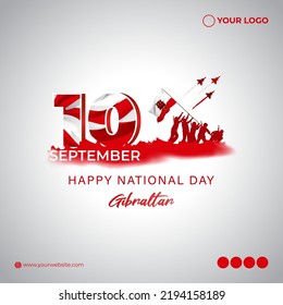 Vector illustration for Gibraltar Independence Day