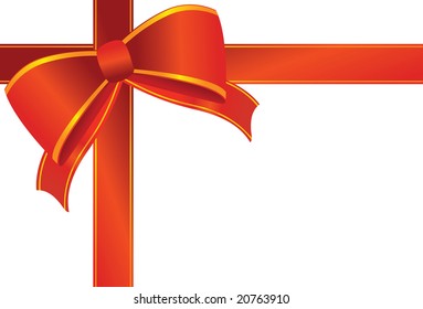 Vector Illustration of Gift Bow and Ribbon